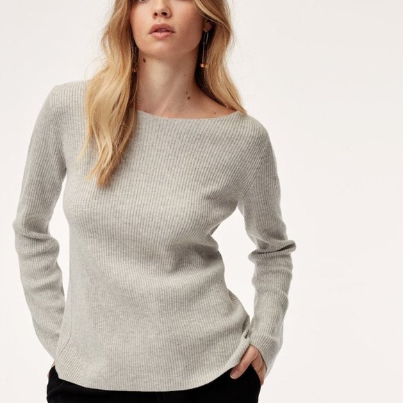 Aritzia Babaton Kitano Cross-Back Sweater in Light Sage Green size Small - Picture 8 of 10